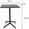 Table d'extérieur en aluminium Emeline