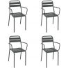 Fauteuil de restaurant (lot de 4) pour extérieur Gwendal