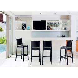 Tabouret de bar (lot de 4) pour extérieur Ugo