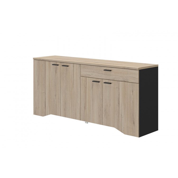 Buffet/bahut contemporain 186 cm chêne clair Heston