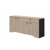 Buffet/bahut contemporain 186 cm chêne clair Heston