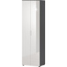 Armoire penderie d'entrée moderne graphite/blanc Hervé