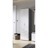 Armoire penderie d'entrée moderne graphite/blanc Hervé