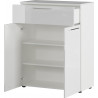 Meuble de rangement moderne 84 cm blanc brillant Georgie