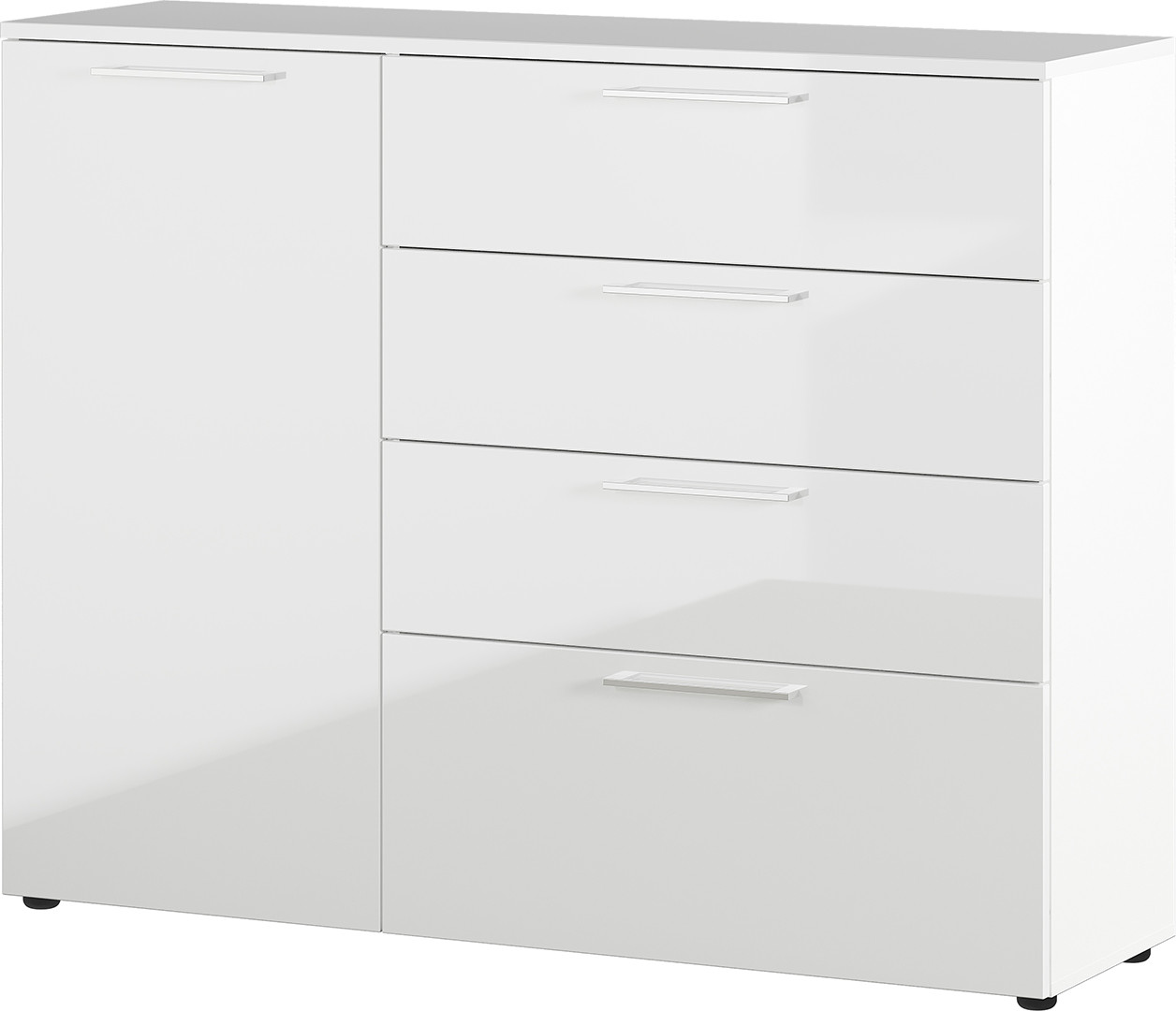 Armoire métallique - 3 étagères, rideau PVC, 135 cm