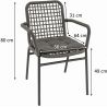 Fauteuil de restaurant pour extérieur (lot de 4) empilable Céline