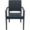 Fauteuil de restaurant moderne pour extérieur (lot de 4) empilable en polypropylène Jason