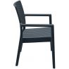 Fauteuil de restaurant moderne pour extérieur (lot de 4) empilable en polypropylène Jason