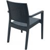 Fauteuil de restaurant moderne pour extérieur (lot de 4) empilable en polypropylène Jason