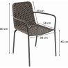 Fauteuil de restaurant empilable pour extérieur (lot de 4) Fred