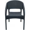 Fauteuil de restaurant moderne pour extérieur (lot de 4) empilable en polypropylène Rasmus