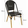 Chaise de restaurant vintage pour extérieur (lot de 4) empilable Louis