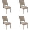 Chaise de restaurant pour extérieur (lot de 4) empilable Alice