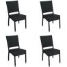 Chaise de restaurant pour extérieur (lot de 4) empilable Alice