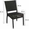 Chaise de restaurant pour extérieur (lot de 4) empilable Alice