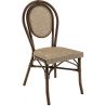 Chaise de restaurant vintage pour extérieur (lot de 4) empilable Tony