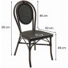 Chaise de restaurant vintage pour extérieur (lot de 4) empilable Tony