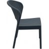 Chaise d'extérieur empilable en polypropylène coloris gris foncé Jade