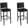 Tabouret de bar pour extérieur (lot de 2) empilable Alice