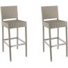 Tabouret de bar pour extérieur (lot de 2) empilable Alice