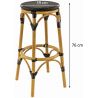 Tabouret de bar vintage pour extérieur (lot de 2) empilable Marie