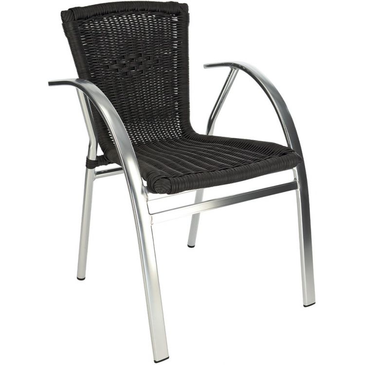 Fauteuil de restaurant moderne pour extérieur (lot de 4) empilable Clarisse