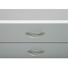 Caisson de bureau contemporain mobile blanc/gris Samantha