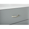 Caisson de bureau contemporain mobile blanc/gris Samantha