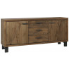 Buffet/bahut industriel 180 cm chêne massif Stanislas