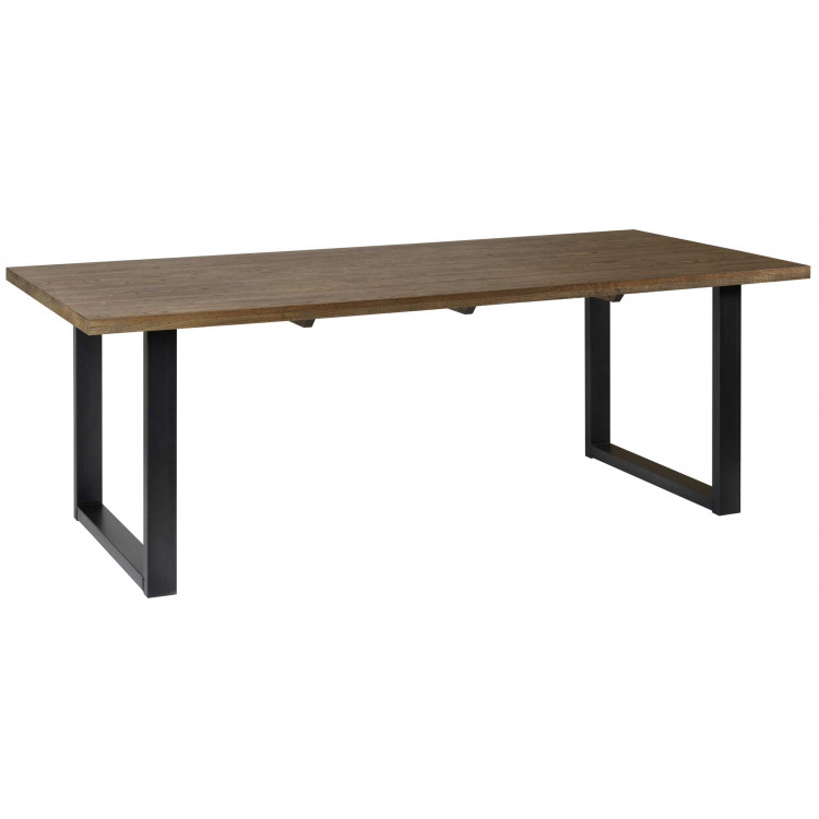 Table de salle à manger industrielle en chêne massif Stanislas