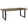 Table de salle à manger industrielle en chêne massif Stanislas