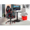 Fauteuil de bureau gamer en PU noir/rouge Avalone