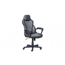 Fauteuil de bureau moderne en PU noir/gris Andore