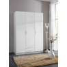 Armoire adulte contemporaine blanche 135 cm Aristide