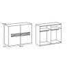 Armoire adulte contemporaine chêne foncé/graphite Yasmine