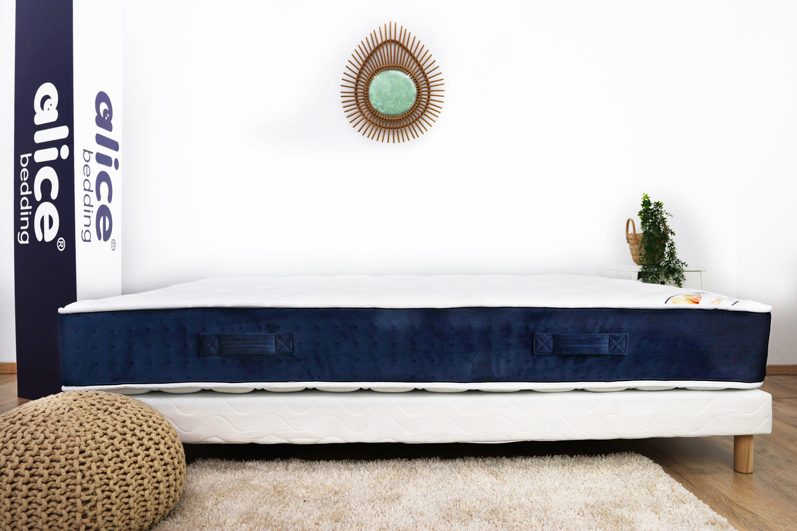 Matelas à Ressorts Ensachés 7 Zones EGO HOME - H3, Mousse Confort, Housse Microfibre Öko-Tex 180x200 Cm