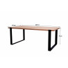 Table de salle à manger moderne en bois massif Angie