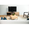 Meuble TV moderne 153 cm en bois massif Angie