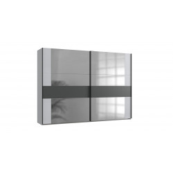 Armoire adulte moderne gris clair/graphite Rivaldo