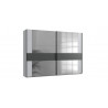Armoire adulte moderne gris clair/graphite Rivaldo