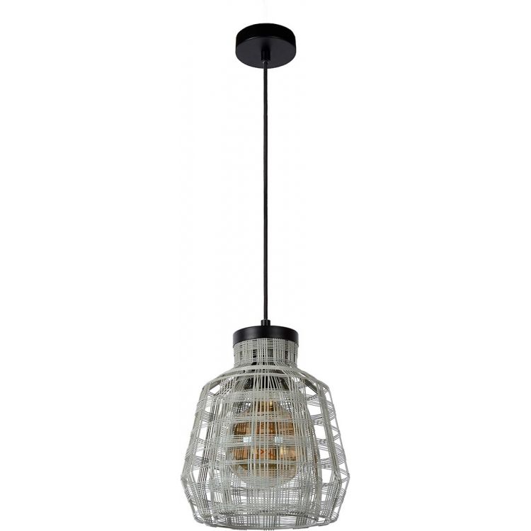 Suspension salon vintage 1 lampe Ø 25 cm Ema