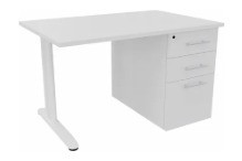 Bureau avec caisson professionnel