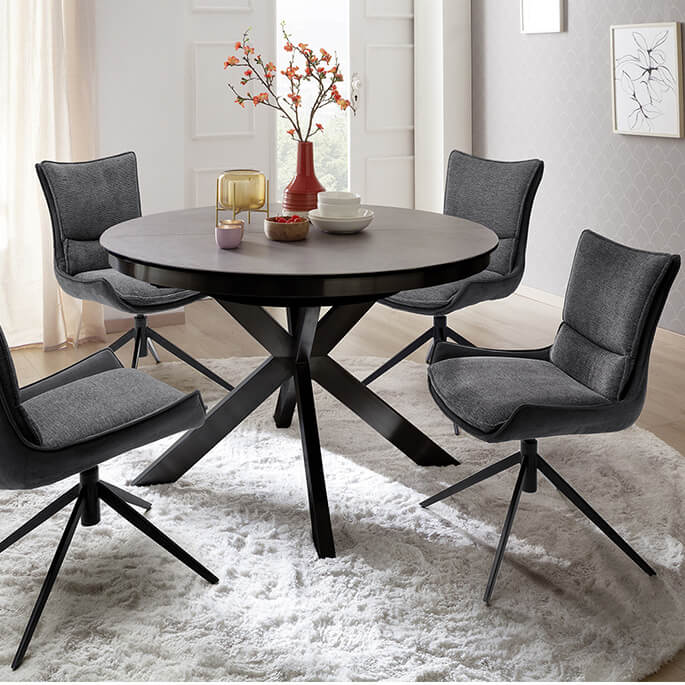 Lot De 6 Chaises De Salle à Manger Romeo – Beige – Dimensions 95x50x40 Cm