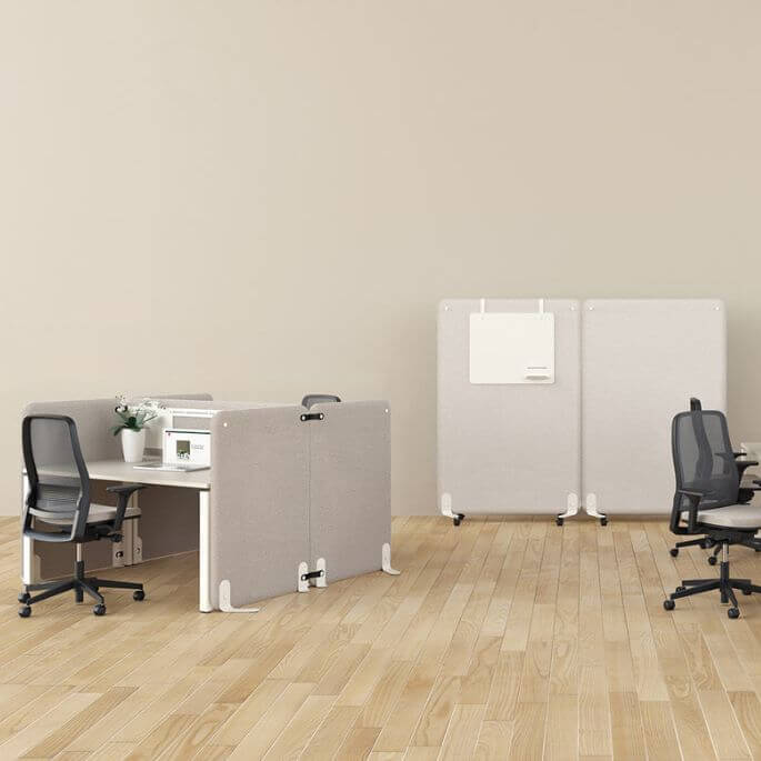 Stand Up Desk Store ReFocus Séparateur Acoustique à Clipser Pour Bureau Qui Réduit Le Bruit Et Les Distractions Visuelles (gris Cendré, 150 X 60 Cm, 60 X 60 Cm, 60 X 60 Cm