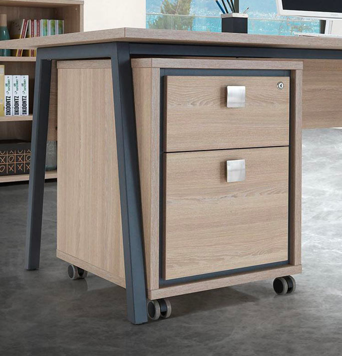 caisson de bureau contemporain chene clair