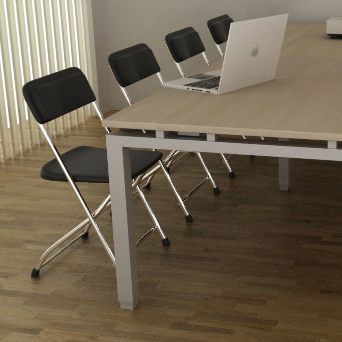 Rangée de places disposée le long d’une table étroite
