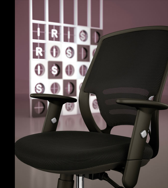 chaise de bureau contemporaine en tissu