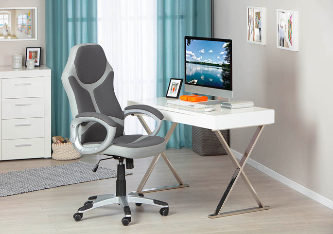 chaise de bureau moderne en tissu