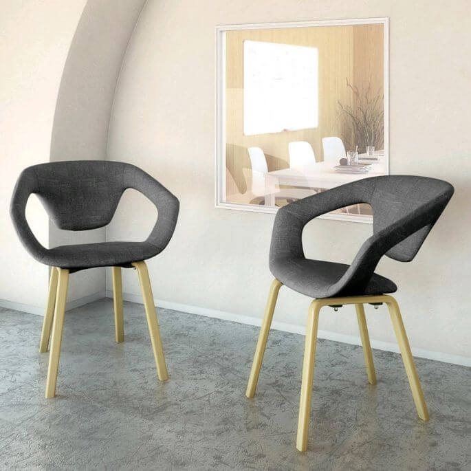 Chaise pour salle d'attente - 201_KS - Corno - de salle à manger / ergonomique