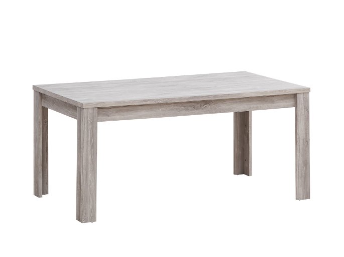 Grande table rectangulaire en chêne teinté avec six assises alignées